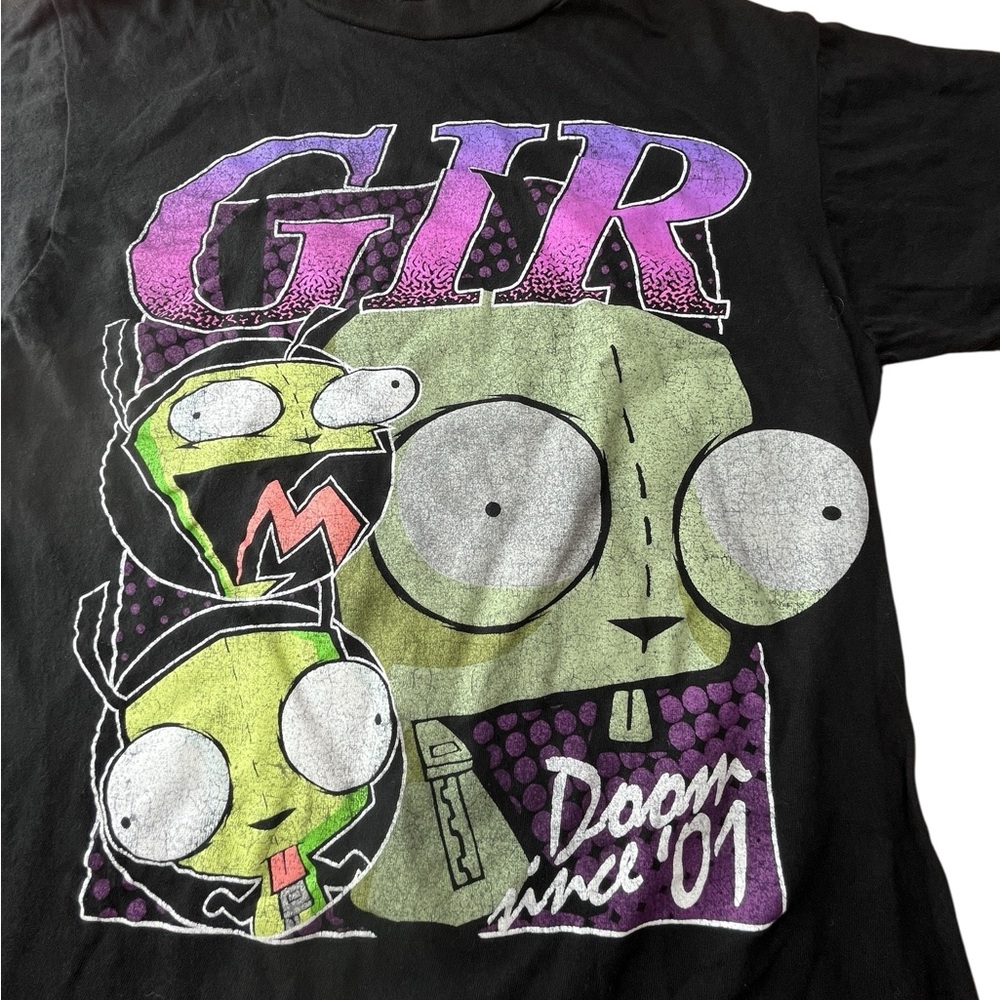 Nickelodeon GIR SHIRT WOMENS SIZE XS BLACK GRAPHIC TEE 2023 - Picture 7 of 13